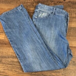 Secrets by David Vered Jeans Womens 16W Bootcut Mid-Rise Embellished Pockets